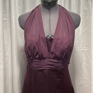 Used Plum bridesmaids dress. Halter. Long.